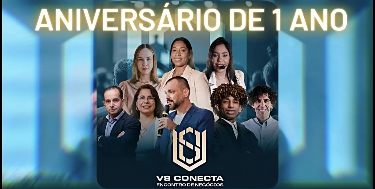 V8 Conecta ESPECIAL "1 ANO de PORTAL V8" 24/09/26 (quinta) | Local: SALINAS Recreio - Av. Lúcio Costa 16580 12h às 18h